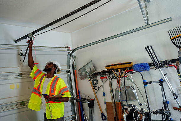Professional Garage Door Panel Replacement technician working in Winter Gardens, CA